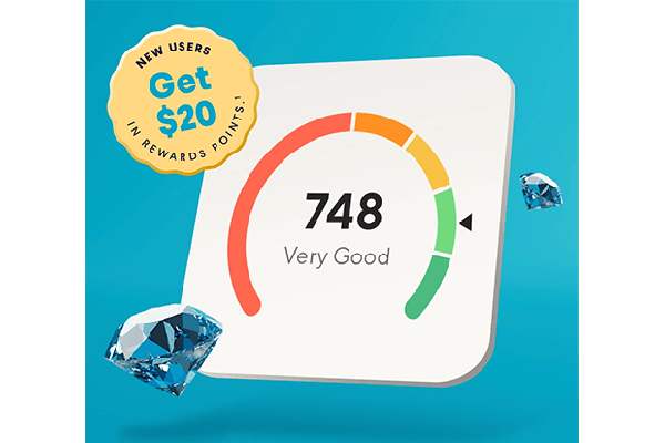 Free Credit Score and $20 in Rewards Points